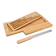 Tabua Migalheira 50cm Para Pães Em Bambu Com Faca Ecokitchen Mimo Style